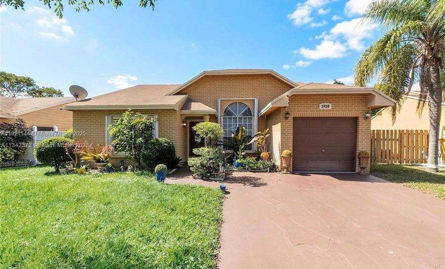 Discover this beautifully maintained home in the desirable community of Pembroke Pines, offering comfort, style, and a prime location—without the restrictions of an HOA. This spacious 3-bedroom, 2-bath residence features an open-concept layout filled with natural light, a functional kitchen with ample cabinetry, and generous living and dining areas perfect for relaxing or entertaining. The large primary suite includes a walk-in closet and a private bathroom. Enjoy a fully fenced backyard ideal for gatherings, pets, gardening, or quiet outdoor living. Additional highlights include a 1-car garage, driveway parking for multiple vehicles, tile flooring, and well-kept interior finishes.
Residents also enjoy access to community amenities including sports courts, walking areas, green spaces, and a community swimming pool—adding lifestyle value without monthly HOA dues. Located near top-rated schools, major highways, shopping centers, restaurants, parks, and beautiful beaches, this property offers exceptional convenience and flexibility for both homeowners and investors. Don’t miss this opportunity—schedule your showing today!