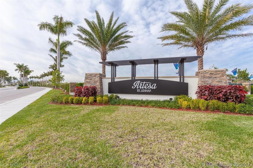 STUNNING AND BRIGHT 3 BEDROOM/3 BATHROOMS THE NEW COMMUNITY OF ARTESA. STAINLESS STEEL APPLIANCES WITH GORGEOUS GRANITE COUNTERTOP, TILE FIRST FLOOR AND CARPET ON ALL BEDROOMS, WASHER AND DRYER INSIDE THE UNIT, CLUBHOUSE WITH LOTS OF AMENITIES. COMING SOON, VERY EASY ACCES TO MAJOR HIGHWAYS, GREAT SHOPPING PLAZAS AND SCHOOLS NEARBY. READY TO MOVE IN!!