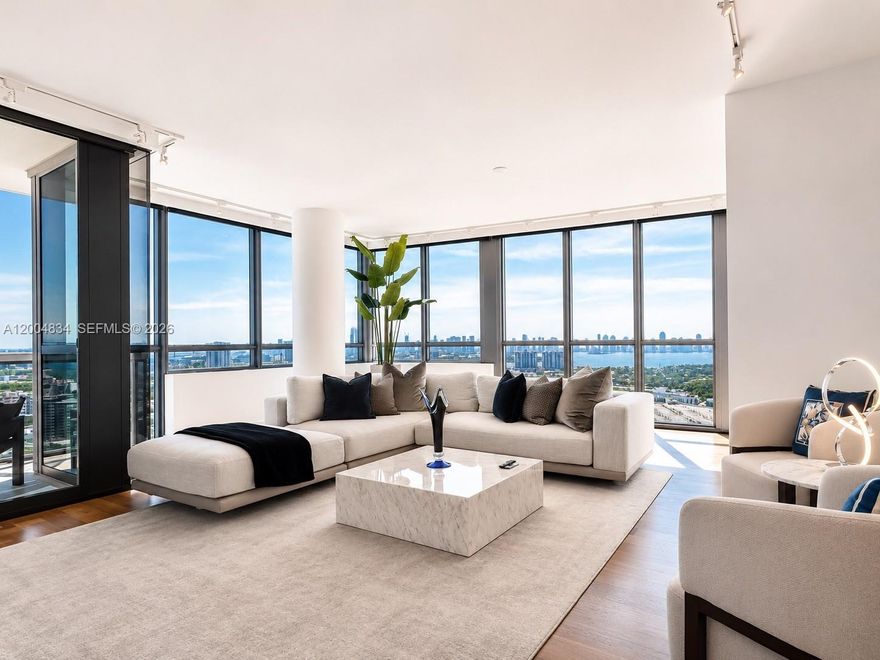 Spectacular 4 Bed / 4 Bath Residence at The Setai Residences – South Beach

Experience elevated living in one of South Beach’s most exclusive, private and sought-after addresses. Perched on the 35th floor, this stunning 4-bedroom, 4-bathroom residence offers breathtaking, unobstructed views in nearly every direction, capturing the very essence of Miami luxury.

From sunrise over the Atlantic Ocean to sunset behind the Downtown Miami skyline, this exceptional home boasts near 360-degree panoramic vistas, including sweeping views of South Beach, the sparkling coastline, and the vibrant cityscape to the west.

Designed for both comfort and sophistication, this expansive residence features:
* Generous living spaces flooded with natural light
* Floor-to-ceiling windows showcasing dramatic views from every room
* A gourmet kitchen equipped with top-of-the-line appliances and premium finishes, ideal for both everyday living and entertaining
* Two private balconies, including one oversized terrace spacious enough to accommodate a medium-sized dining set—perfect for al fresco dining while enjoying the ocean breeze and skyline views


Located within The Setai, residents enjoy world-class amenities and five-star services, including beachfront access, multiple infinity pools, award-winning dining, a full-service spa, and personalized concierge services—delivering a resort-style lifestyle in the heart of South Beach.

Live above it all. Experience The Setai Residences