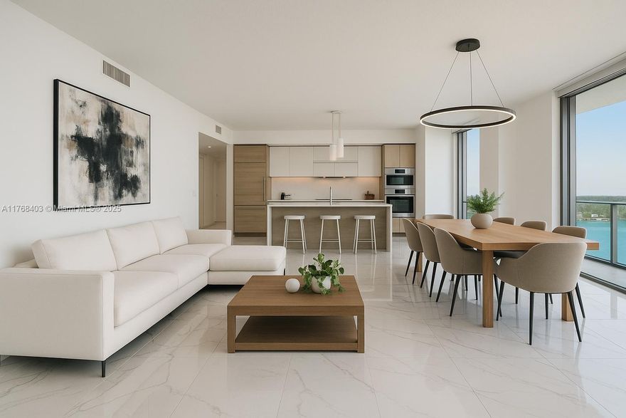 Discover the epitome of luxury living in this stunning 3-bedroom, 3.5-bathroom corner unit residence at Parque Towers. This elegant unit features spacious interiors, floor-to-ceiling windows, and a modern open-concept layout that seamlessly blends style and comfort.
The gourmet kitchen is equipped with high-end appliances, sleek cabinetry, and premium finishes. Each bedroom offers ample space and en-suite bathrooms, ensuring privacy and convenience. The half-bathroom is perfect for guests.
Residents of Parque Towers enjoy world-class amenities, including a resort-style infinity edge pool, a state-of-the-art fitness center, a private theater, and more. Located just steps from the beach, fine dining, and high-end shopping. Unit is rented from June 2025 thru May 31, 2026.