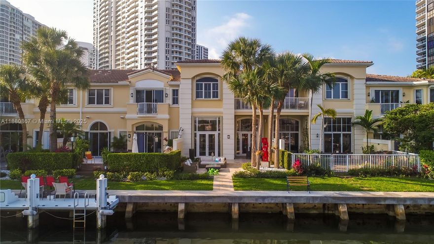 Welcome to an exclusive waterfront residence in The Courtyards at The Point! This expansive 4-bedroom, 4.5-bathroom townhome offers over 3,000 sq ft of luxurious living in a family-friendly gated community. Enjoy tranquil water views, private garage, and resort-style amenities including 3 pools, tennis courts, and a full-service fitness center. Minutes from Aventura Mall, top schools, and beaches.