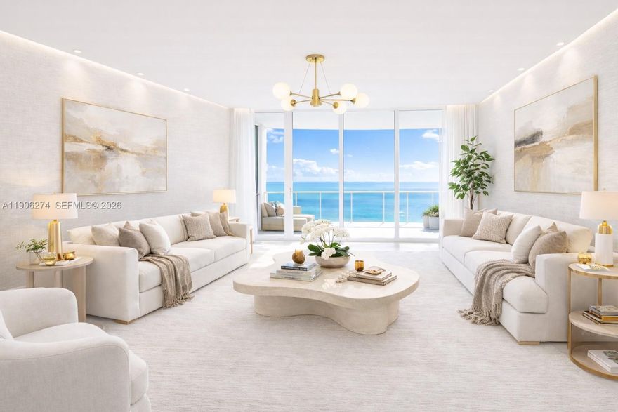 Luxury Oceanfront TURN-KEY unit at iconic Trump Tower II. This elegant and bright 3-bedroom, 4-bath residence FULLY FURNISHED offers breathtaking DIRECT Ocean and city views from floor-to-ceiling windows, and spacious 4 private balconies. BEST LINE in the building offers private elevator access, gourmet Italian kitchen cabinetry, Sub-Zero and Bosch appliances, wine cooler, marble floors throughout, and high ceilings. Enjoy 5-star Resort amenities: Private Beach service, 2 Oceanfront pools, Spa, Fitness center, Beach Restaurant, and 24/7 complimentary valet parking. Perfectly located near Bal Harbour Shops, Aventura Mall, and top restaurants. A true coastal lifestyle in Miami’s most desirable beachfront address! 2 PARKINGS.