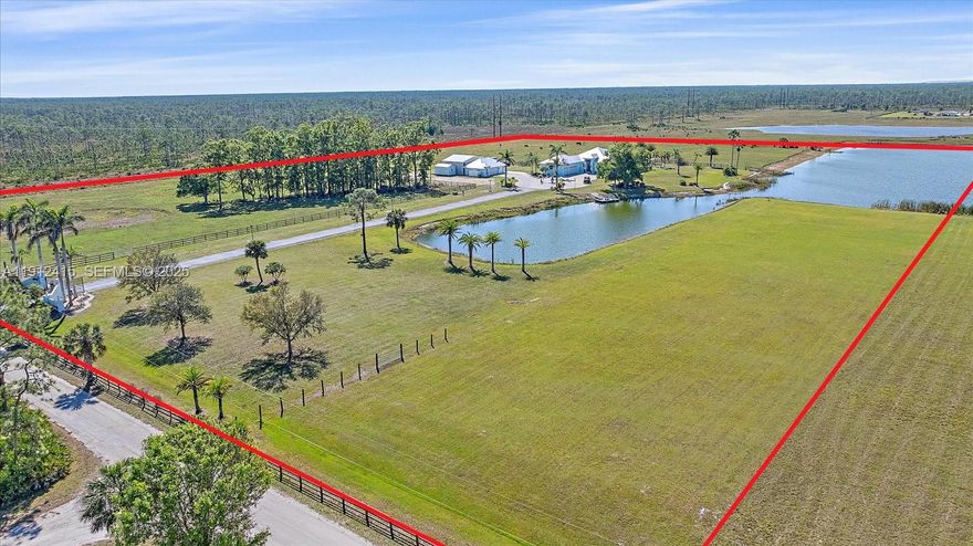 Positioned in one of Punta Gorda’s fastest-growing development corridors, this 18.5-acre AG-zoned property sits directly adjacent to a new Lennar Homes subdivision, signaling major future demand. With cleared acreage, strong topography, and a Category-5–rated residence already in place, the parcel offers immediate usability with future potential for rezoning or subdivision. Underground utilities, commercial-grade storage building, and a private fire hydrant reduce future development costs. Ideal for builders, residential developers, and land investors seeking a high-growth market with major national builders already expanding in the immediate area.
This offering delivers cash flow now and appreciation later.
The property produces $7,000+ annual income from trailer/storage leasing with room to scale. AG zoning keeps taxes extremely low, maximizing net yield. The land’s adjacency to Lennar Homes creates an incomparable land-banking opportunity as the area continues expanding. Infrastructure is built for long-term stability: Cat-5 home, industrial generator, underground utilities, commercial-grade storage building, and a spring-fed irrigation lake. Hold, lease, or expand income operations while value rises.