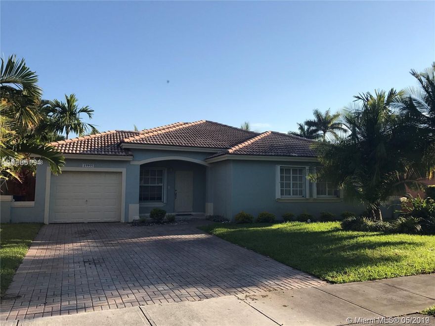 Nice single family home with pool in desired Garden Hills neighborhood in West Kendall. Great schools, shopping, and West Kendall Baptist hospital within walking distance. Stainless appliances in the spacious kitchen. Tile throughout the home. Accordion shutters.