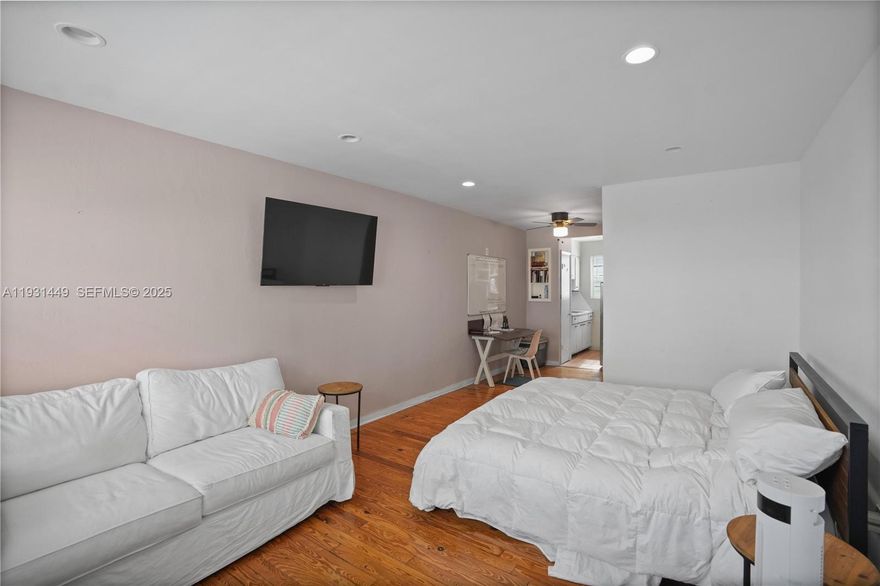 This Beautifully furnished studio, located less than one block away from the beach, offers partial ocean views from the entryway and presents an excellent INCOME PRODUCING PROPERTY opportunity. The unit is impeccably decorated and features a beautiful walk-in closet, an updated bathroom, and a modern kitchenette. All furnishings are included, making the property fully turnkey and ready for immediate use or rental. Ideal for investors or end users seeking flexibility, the property allows rentals with a minimum of 30 days and may be rented immediately after ownership. This creates strong potential for consistent rental income while also offering an enjoyable beachside lifestyle. Situated in a gated co-op community with desirable amenities including BBQ area, laundry facilities, and parking spaces. Enjoy close proximity to the beach, nearby parks, and a wide variety of restaurants and cafés, all within walking distance. A rare opportunity to own a low-maintenance coastal property combining location, rental potential, and long-term value.