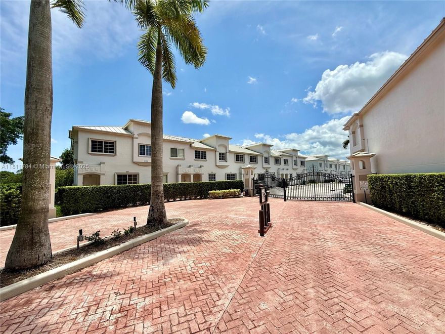 3BR/2.5BA Townhouse in Prime Location! Located right off US-1 behind Truist, this well-maintained unit offers a peaceful canal view in a quiet, gated community. Just minutes from Jackson South Hospital and LA Fitness. Spacious layout, desirable neighborhood, and a well-kept environment make this home a rare find. Highly sought-after community—schedule your showing today! Unit comes with 2 parking spaces. No Pets.