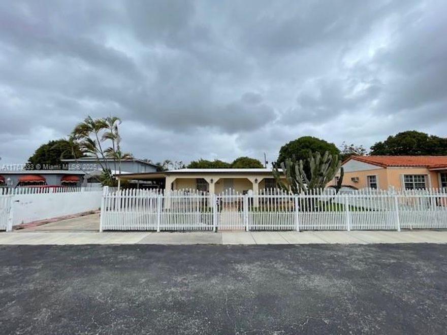 Charming 4 bedrooms, 2 bathrooms home in East Hialeah is situated on a spacious 8,280 sq ft lot offering  a perfect combination of comfort and convenience. Spacious family room provides the perfect setting for gathering and quality time, primary bedroom includes a generous walk-in closet. The property is equipped with a reliable generator, ensuring uninterrupted power during hurricane season. Fully fenced with a motorized gate, the home provides security and privacy.  The expansive backyard offers ample space for entertaining, with the potential to add a pool and room to park a boat. Ideally located in a desirable, family oriented neighborhood, this property is in close proximity to restaurants, shopping center and essential amenities. A truly exceptional opportunity not to be missed!