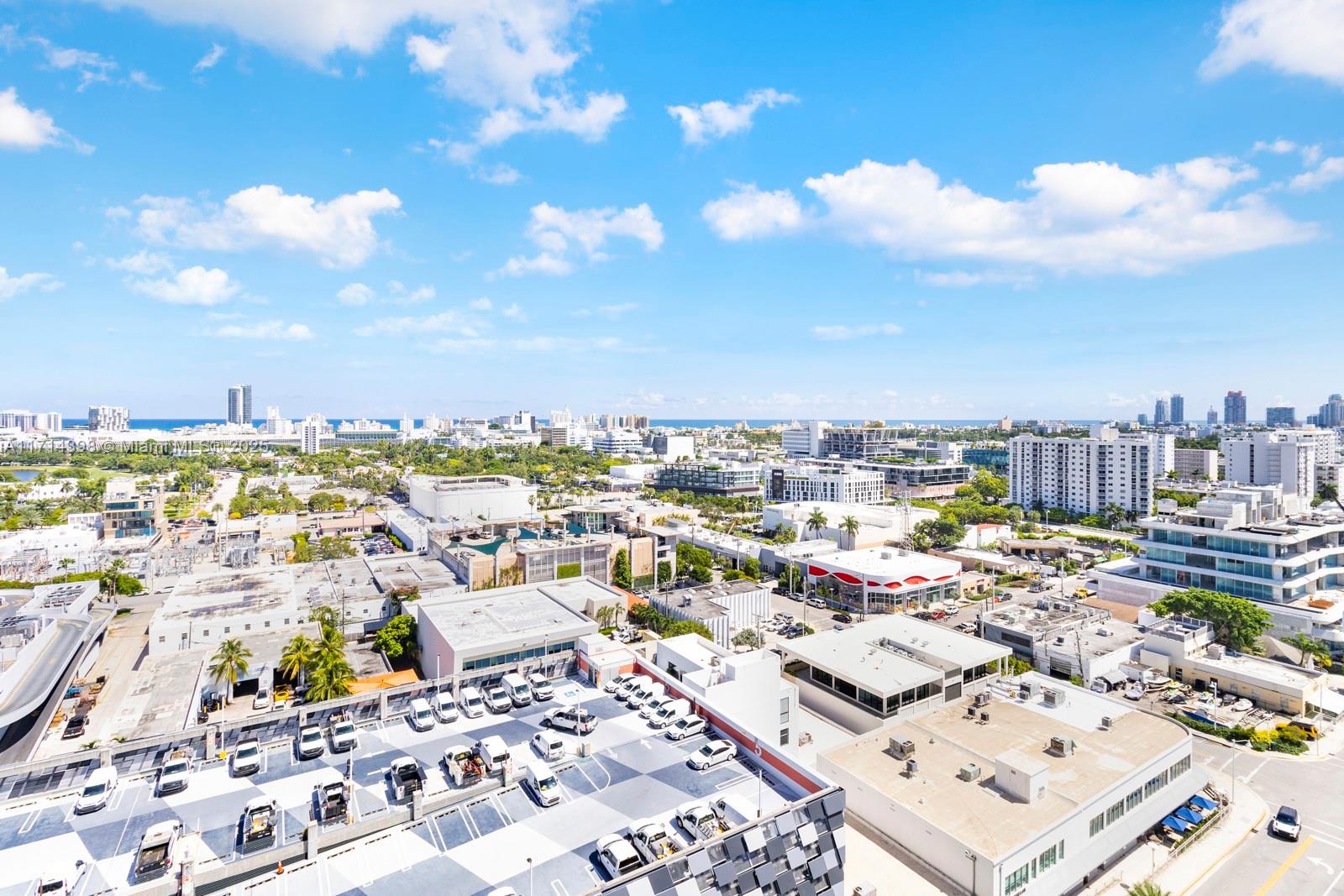 MAGNIFICENT PANORAMIC VIEW OF SOUTH BEACH AND THE OCEAN. 19th Floor has clear citywide views. Renovated kitchen, new impact doors and windows for sound proofing and hurricane protection, SPACIOUS LIVING AREA, located across the road from many gyms, SUNSET HARBOR RETAIL AND RESTAURANT DISTRICT, Publix and Fresh Market.