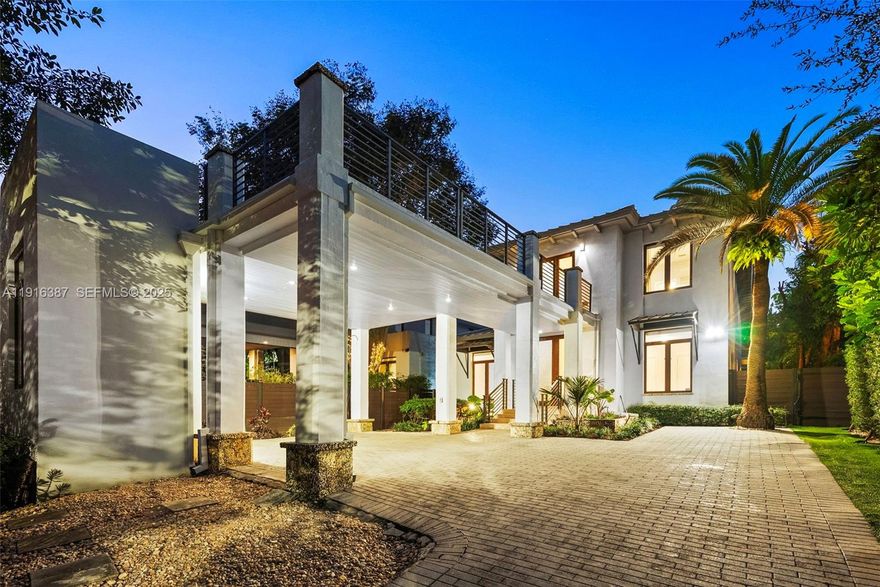 Experience luxury living at its finest in this modern two-story oasis in the desirable Coconut Grove, boasting soaring high ceilings, 5 spacious bedrooms, 5 full baths, and 2 half baths with elegant marble floors throughout. The smart home system features Google integration, smart thermostats on both levels, and brand-new electric blackout shades on the second floor. The chef’s kitchen is upgraded with a stunning marble countertop and a new island, complemented by breathtaking living and dining spaces.

Enjoy the heated saltwater pool and entertain in the stunning backyard oasis, featuring a built-in grill. An advanced alarm system secures both the interior and exterior, with multiple cameras and a smart electric gate. This spectacular home offers comfort, security, and effortless style in Miami’s coveted Coconut Grove. Ideally located near Biscayne Bay, top schools, fine dining, and parks, this property delivers the ultimate South Florida lifestyle.