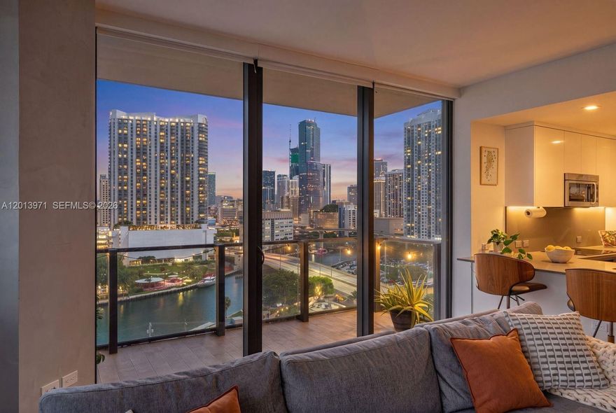 Luxury corner 3BR/3.5BA residence at Rise Brickell City Centre with oversized wraparound balcony (568 SF) offering views of Miami River, and Downtown skyline. This bright, open-concept unit features floor-to-ceiling windows, electric blinds, and seamless indoor-outdoor living from every room. Designer finishes include Custom Venetian walls , Italian cabinetry, built-in closets, and spa-inspired bathrooms with extra storage. The expansive primary suite boasts a walk-in closet and luxury bath. Ideal for entertaining with true outdoor living space. Enjoy resort-style amenities: 24-hour concierge, heated pool, state-of-the-art fitness center, spa, sauna, steam room, Hammam, theater, café, kids’ play areas, jogging track, BBQ, and tropical gardens. Prime Brickell location above premier shopping and dining, close to Mary Brickell Village. Includes parking + valet.