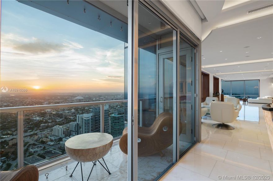 On Jan 29, this 70th-floor penthouse will be sold at Luxury AUCTION® WITHOUT RESERVE! List price for REFERENCE ONLY. Offered with Platinum Luxury Auctions. Welcome to exquisite living! From corner to corner of the Four Seasons, this expansive unit offers 180 degree vistas of Key Biscayne, Biscayne Bay, & the lights of the Magic City; captivating views from anywhere in the unit, magnificent sunsets! 3 units combined create 6,000+/- SF of palatial living. Lapis Lazuli Snaidero kitchen w/ Miele appliances; floating Onyx bar w/ temp-controlled wine storage; 2 balconies; oversized master, his/hers walk-in custom closets; $1 million+ in custom woodwork. 4 parking spaces, 6 Equinox memberships & all the 5-star amenities & world-class service of the iconic Four Seasons. Marketed by Techrin Hijazi.