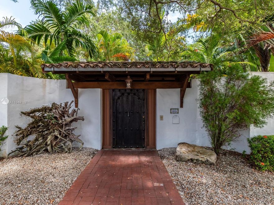 This enchanting property is on the market for the first time! Be transported to a beautiful Mexican Hacienda, with all of the modern-day comforts. Entering through a gorgeous antique door from the 1800s to a magical courtyard with a fountain. Features 5 bedrooms, office, grand room, formal dining room, gourmet kitchen, family room, and staff quarters . The house surrounds the courtyard and covered terrace with gorgeous mature trees and lush landscape. Enjoy endless days outdoors in the garden area complete with a pool and gazebo. This unique property offers modern amenities and old-world charm and includes a generator.