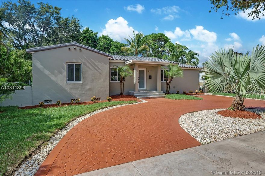 MIAMI SHORES HOME HAS BEEN FULLY RENOVATED TO A 3 BEDROOM 2 FULL BATHROOM! CIRCULAR DRIVEWAY, LARGE FULLY FENCED YARD WITH ROOM FOR A POOL.NEW KITCHEN WITH HIGH-END ItalianCabinetry CABINETRY WITH SOFT CLOSE DOORS & DRAWERS, CAESARSTONE COUNTERTOPS, NEW SS APPLIANCES. NEW BATHROOMS WITH MATCHING CABINETRY, CAESARSTONE COUNTERTOPS, CUSTOM LED MIRRORS AND FRAMELESS SHOWER GLASS.
OPEN FLOOR PLAN WITH PORCELAIN WOOD PLANK FLOORING THROUGHOUT. EVERYTHING DONE! WORK COMPLETED WITH PERMITS INCLUDING ALL NEW ELECTRICAL, PLUMBING AND MECHANICAL, NEW TANKLESS WATER HEATER, NEW DRYWALL THROUGHOUT, NEW DOORS AND HARDWARE, LIGHT FIXTURES, FAUCETS, TOILETS. IMPACT WINDOWS & DOORS. PROFESSIONAL LANDSCPAING INCLUDING NEW SPRINKLER SYSTEM.