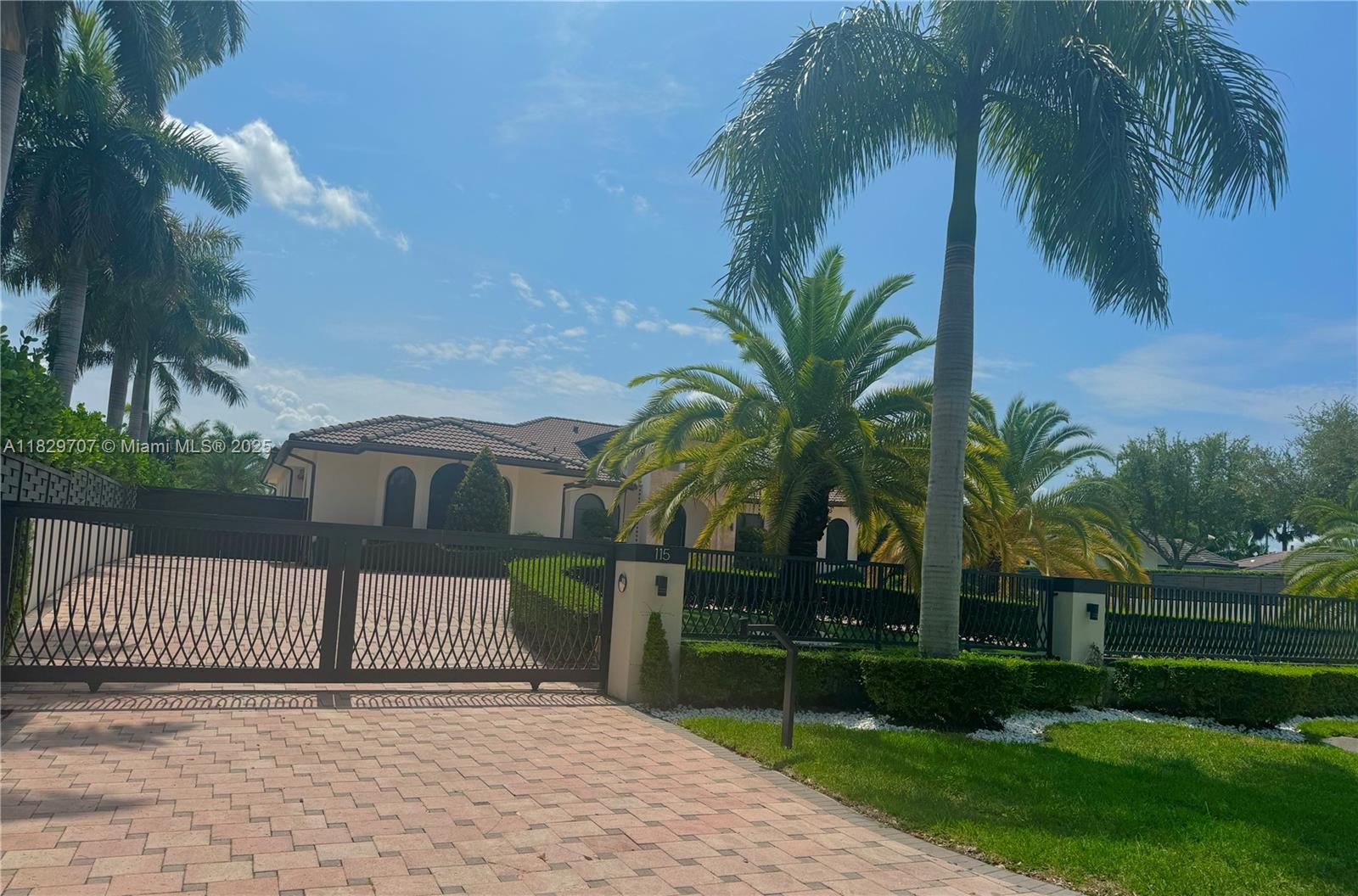 Custom built Mediterranean style private gated home, Walking distance from Belen Jesuit Preparatory & Conchita Espinosa Academy. Home has a modern open layout spacious, temperature controls with touchscreen intercoms Lush landscaping with turf backyard area recessed lighting throughout music speakers in gazebo & pool area, all smart LED lighting w/Lutron lighting controls 12ft high ceilings throughout entire house 8 solid wood and impact glass doors Gazebo w/full Barbecue, bar area. basketball court 3)AC units All clean metal ductwork no fiberglass)All walls insulated for sound-comfort. Roof deck insulated with hard spray Icynene foam for efficiency sound reduction, hurricane protection. Smart home automation Entire home is data wired with full data center and camera system in laundry room