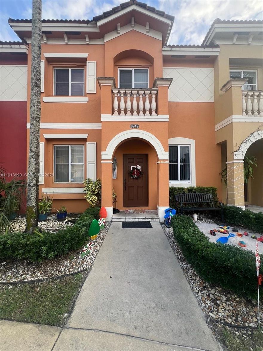 *****************                        JUST REDUCED    *****************************                
BEAUTIFUL 2 BEDROOM 2 BATH TOWNHOME IS LOCATED IN THE VILLAGE WALK GATED COMMUNITY.
IT IS BEAUTIFULLY MAINTAINED. THIS HOME BOAST 2 BEDROOM 2.5 BATHROOMS AND IS IN MOVE IN CONDITION. IT BOASTS IMPACT WINDOWS AND DOORS. ALL VANITIES ARE NEW IN THE BATHROOMS. NEW SAMSUNG APPLIANCES AND WASHER & DRYER. QUIET COMMUNITY BACK YARD HAS A RETRACTABLE AWNING. VA LOAN IS ASSUMABLE
AMMENTIES INCLUDE A COMMUNITY POOL, CLUBHOUSE, TOT LOT, NEW SAMSUNG APPLIANCES REFRIGERATOR, STOVE, MICROWAVE, WASHER, AND DRYER. IT HAS BEEN PAINTED INSIDE AND OUT.  OPEN CONCEPT LAYOUT GREAT FOR ENTERTAING. WALK IN CLOSETS.
COMMUNITY IS LOCATED CLOSE TO MAJOR HIGHWAYS, SHOPPING AND ENTERTAINMENT.