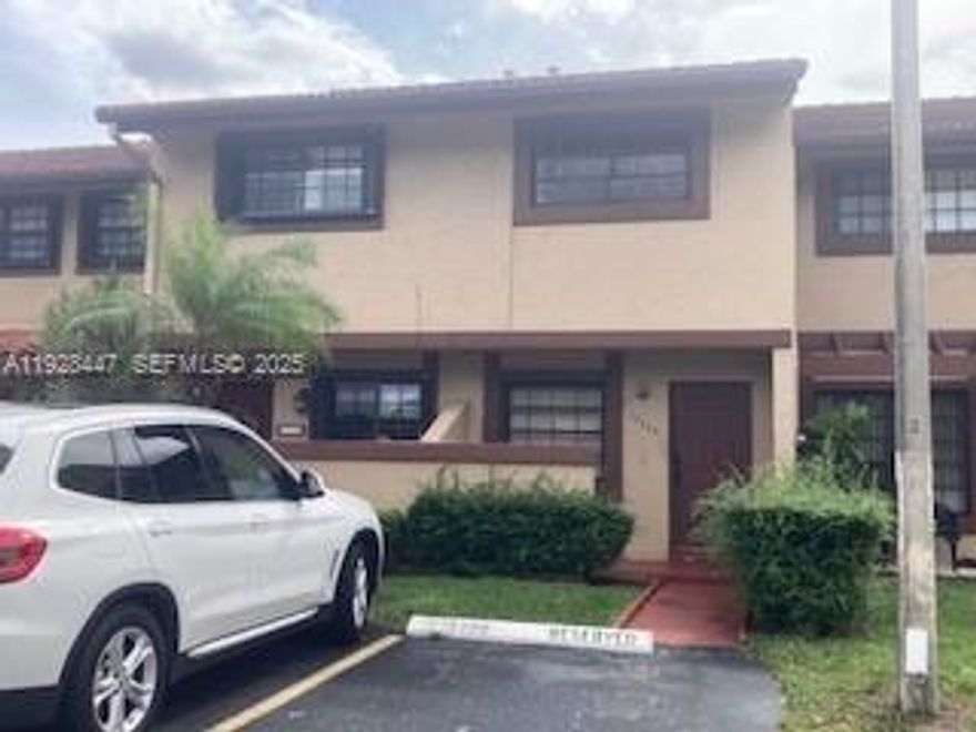 Great opportunity to own townhome in Miller Dreams. This is a well maintained community in Kendall, walk across the street to McMillan Middle school and park. Minutes from Kendall Drive, Florida Turnpike and the Town and Country Center where you will find plenty of places to shop along with many choices of restaurants. Perfect starter home that offers parking directly in front of your door, a very spacious back patio, great for entertaining. Make your dreams here. Sold AS IS.