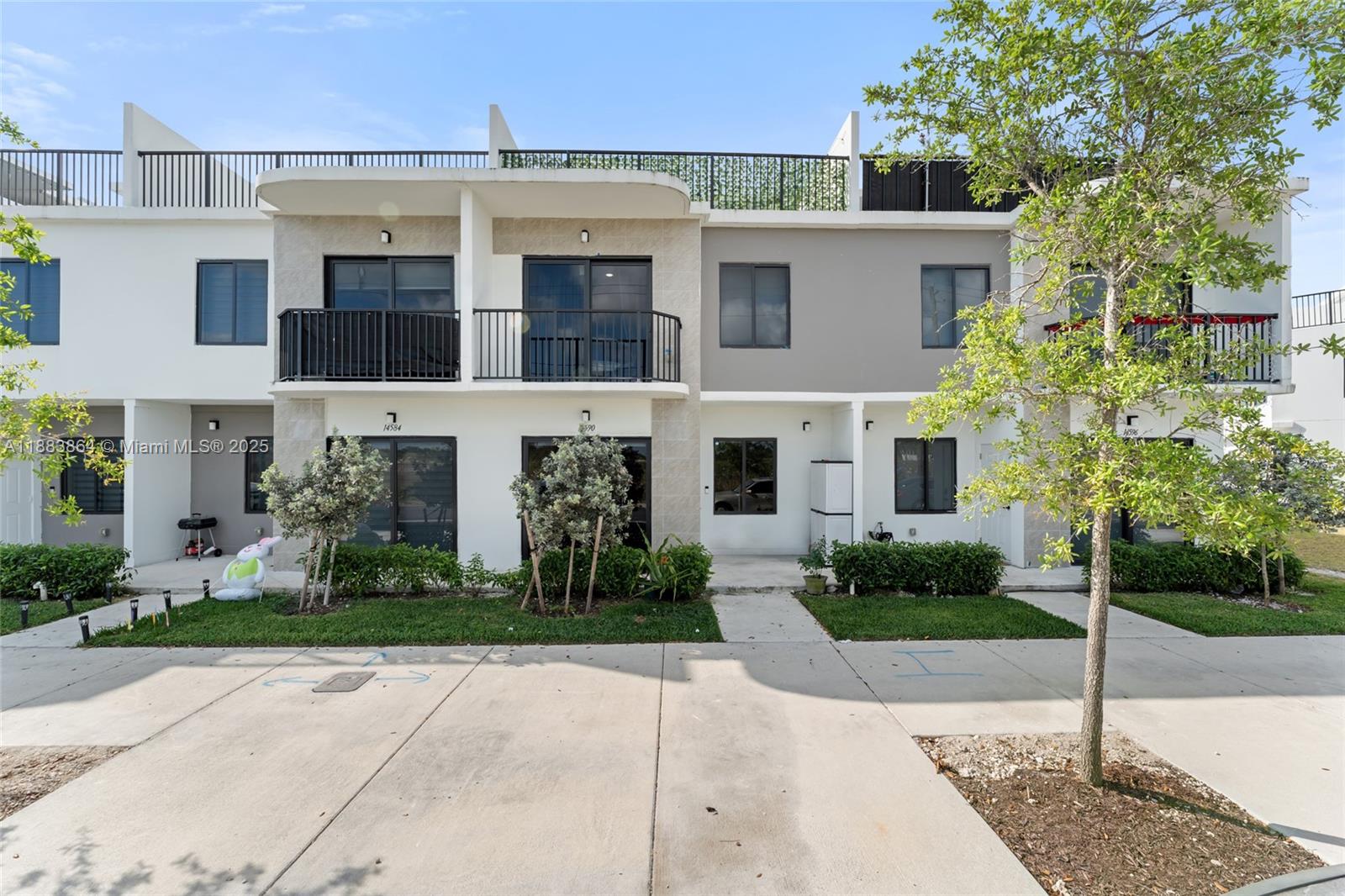 This newly built 4 bed, 3-bath spreads across 3 floors, offering a modern & spacious living experience. As you enter, you're greeted by a welcoming open-concept living space. The living room features large windows that let in plenty of natural light. Also including a bedroom with a full bathroom. Fully equipped with stainless steel appliances, a large center island, and ample counter space for meal prep. 2nd level features the spacious master bedroom with a large walk-in closet & suite bathroom. Two good-sized bedroom on this floor, ideal for a guest room, home office, or child’s bedroom. The rooftop terrace, offering incredible outdoor living space. It’s perfect for summer evenings, barbecues, or just lounging and enjoying panoramic views of the surrounding area