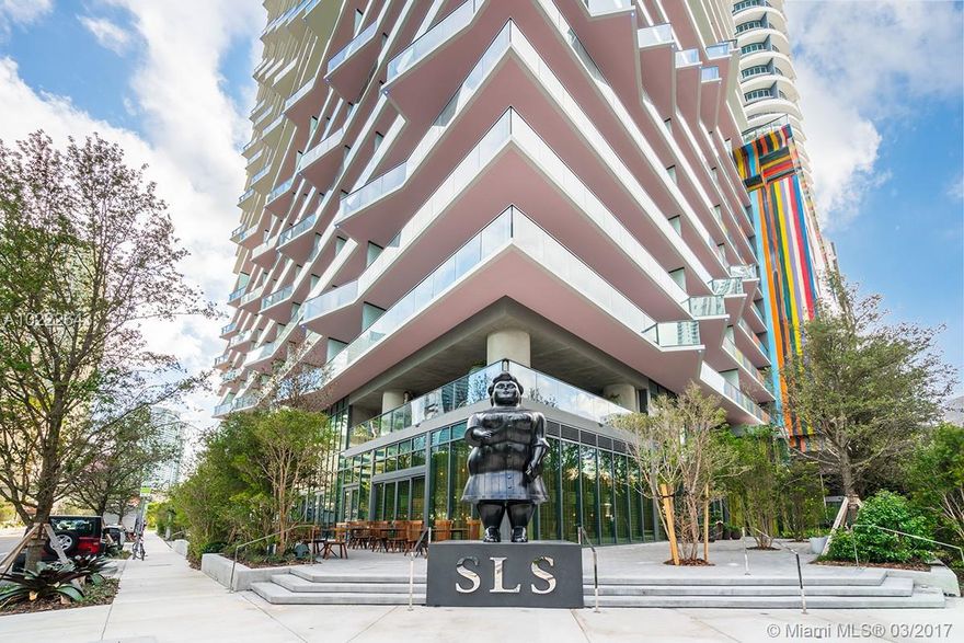 DESIGNER INSPIRED 3/2.5+DEN FURNISHED RESIDENCE AT NEW SLS BRICKELL. SPECTACULAR BAY AND BRICKELL SKYLINE VIEWS FROM THIS CORNER UNIT FEATURING A LARGE WRAPAROUND BALCONY, CALIFORNIA CLOSETS AND MANY UPGRADES SUCH AS A MURPHY BED IN 3RD BEDROOM THAT ALLOWS THE USE OF THIS SPACE AS AN OFFICE. FURNITURE BY CASA GIO. 1 ASSIGNED PARKING SPACE. SHORT TERMS ARE PREFERED BUT RATE MIGHT INCREASE TO $6,500. 5 STAR HOTEL AMENITIES PLUS A ROOF TOP RESIDENTS POOL. GOURMET RESTAURANTS AND MEZZANINE LOUNGE. NO PETS.