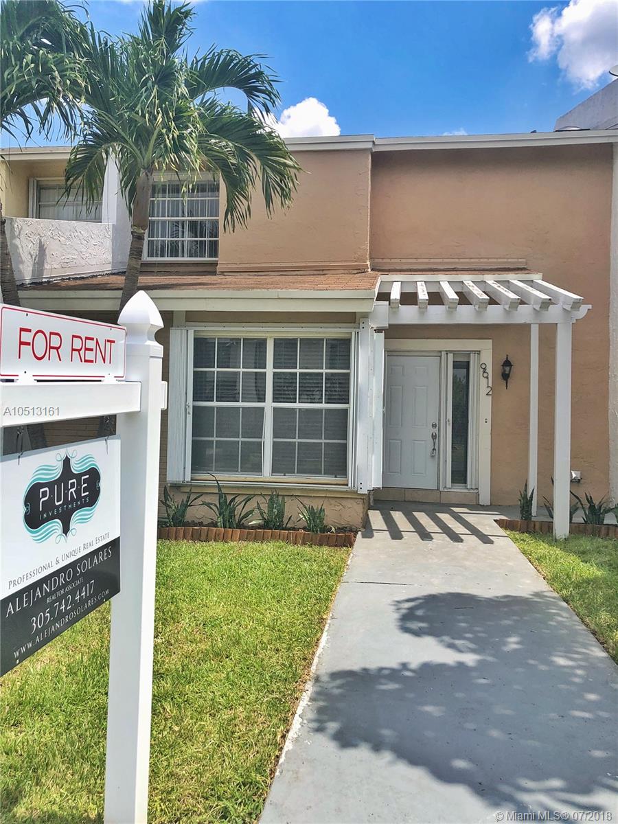 Beuatifull renovated 2 Bed 2.5 Bath plus Den. Den could be used as a 3rd Bedroom or home office. Brand new Bathrooms and Flooring. Freshly painted and ready for someone to call home. Huge master bedoom with custome closet. Plenty of natural light. Two parking spaces in front of home. Located on a dead end street. No traffic! Quiet well kept community. Nice private yard and Accordian Hurricane Shutters. This house is immaculate and will not last. Quick Approval. See Broker Remarks.
