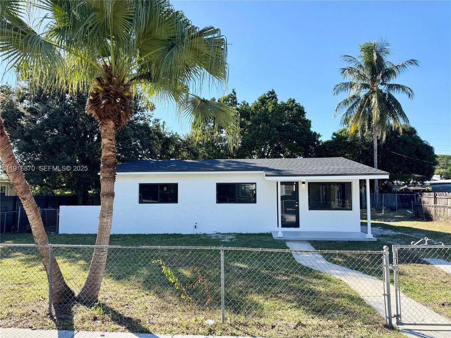 Step into modern living with this stunning fully remodeled 3-bedroom, 1-bath home in Miami Gardens. Enjoy peace of mind with brand-new impact windows (2025) and a new roof (2025), plus a gorgeous brand-new kitchen, updated bathroom, new flooring, and fresh interior and exterior paint. This move-in-ready home delivers style, value, and turnkey convenience—your perfect Miami Gardens opportunity!