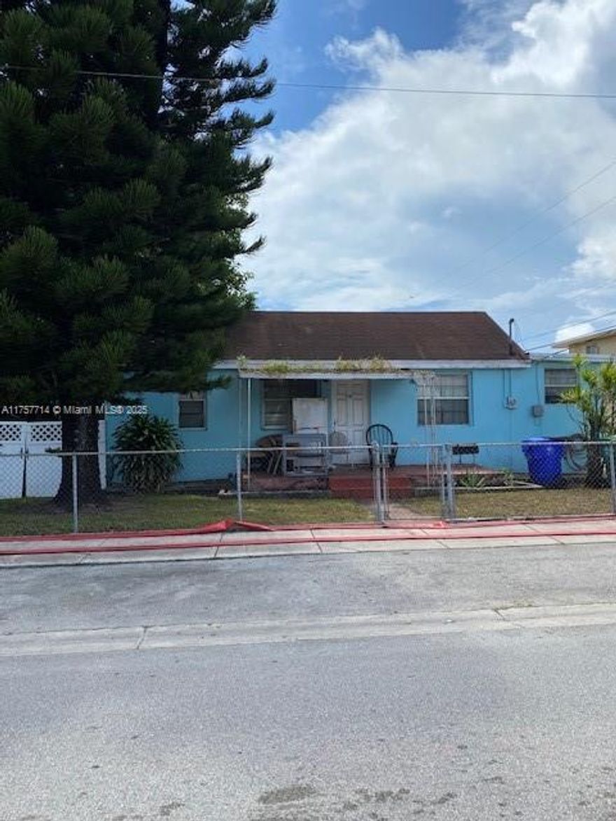REDUCED!CASH ONLY!Price is firm.Two side by side single family properties, each separately priced:2156 NW 32 ST Folio #0131270140149 is a 2/1 and 2158 NW 32 ST Folio#0131270140150 is a 1/1 although it appears as a 2/1 in Miami Dade tax roll. Total 2 lots combined size 5,728 sq ft Do not necessarily have to be sold together, although it would be ideal for seller. Both currently are occupied by tenants. PLEASE DO NOT DISTURB THE TENANTS
Houses are in original condition. Good investment for investor wanting to build a multifamily such as a fourplex or to renovate each individual house to rent to Section 8 or other. Per City of Miami Office of Zoning these properties have zone ID T4R for 2156 and T4R & T5O for 2158. A 5 unit Multifamily is allowed on the combined