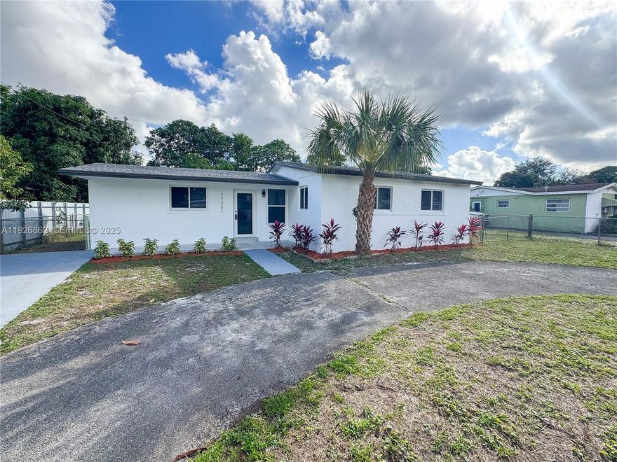 Beautifully updated 3 bedroom, 2 bathroom single-family home in Miami Gardens. This move-in ready property features a modern kitchen with sleek cabinetry, stainless steel appliances, updated bathrooms and stylish flooring throughout. Enjoy a spacious yard perfect for entertaining, parking for multiple cars, and a central location near schools, parks, shopping, and major highways. No HOA!