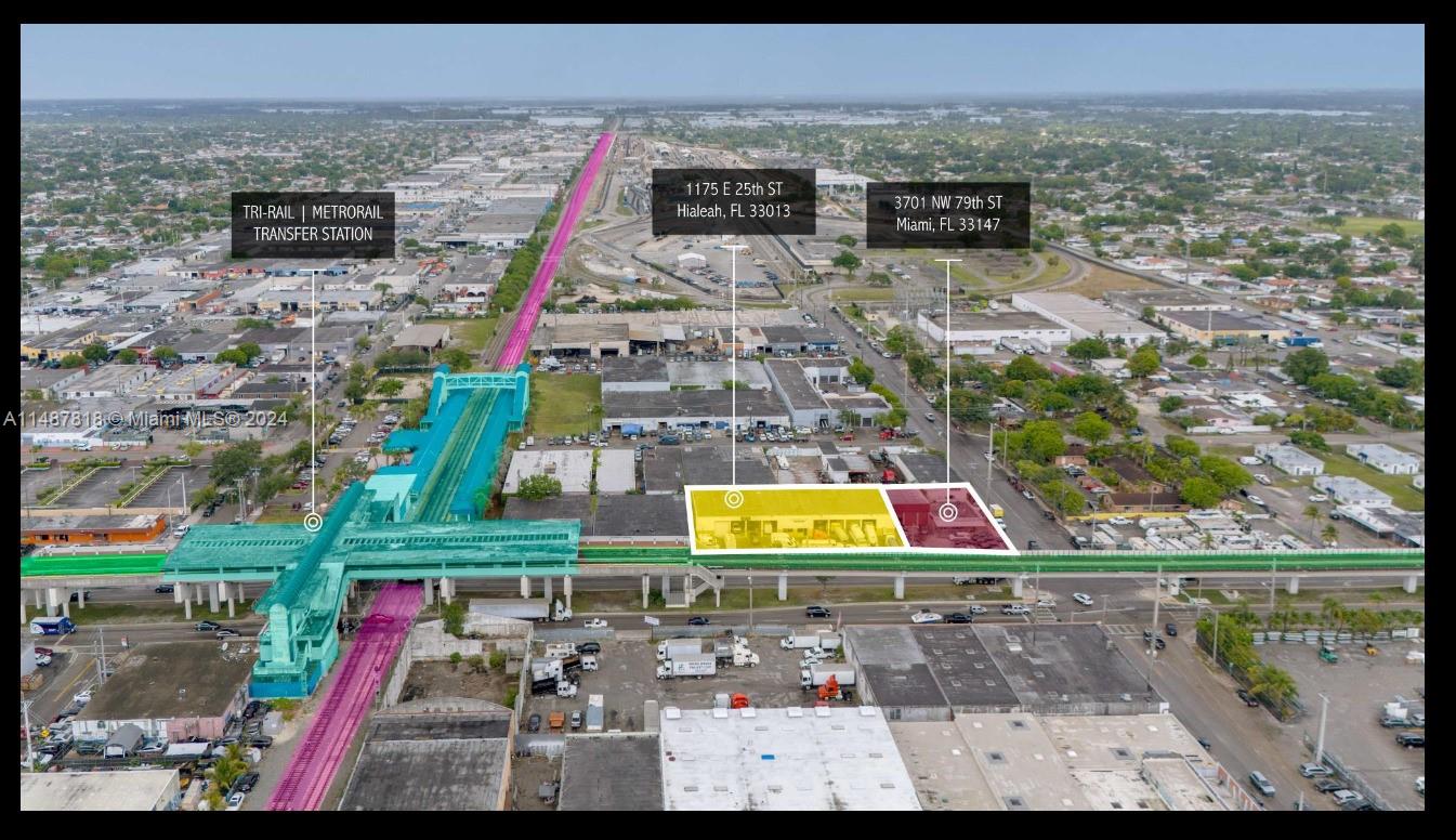 Location! Location! Location! Development opportunity site in the growing area of East Hialeah. Highest & Best Use provide the potential to develop the subject property into high-end multifamily mix use, commercial & residential units. TOD/Transit Oriented Development projections opportunity. Major redevelopment projects in the abutting & immediate areas are now in the pipeline. Transit stations within walking distance & commercial oriented developments are forthcoming. This is a great development opportunity site with many upsides. Existing industrial building of 10,000 sq ft in a 18,240 sf with possibility of high-density zoning redevelopment. Located in proximity to all major highways & transportation hubs & Miami International Airport. The growth of multifamily development in Hialeah