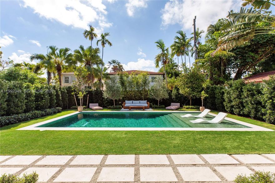 Welcome to 4430 Royal Palm Avenue, a fully reimagined Spanish Mediterranean residence, rebuilt from the studs to embody modern organic living.

Behind its classic façade lies an entirely new structure, including a new roof, foundation, impact windows, electrical, copper plumbing, mechanical systems, and underground drainage — offering the charm of a historic home with the performance of new construction.

The design is rooted in wabi-sabi and modern Mediterranean restraint, where natural materials and quiet textures take center stage. Interiors feature a curated palette of white oak, limewash, microcement, and cristallo travertine. Warm, ambient lighting softens the palette and enhances the home’s natural tones. Finishes include fixtures and appliances by Kohler, Miele, Monogram, and Toto, along with integrated smart lighting by Brilliant.

Designed for seamless indoor–outdoor living, the home offers uninterrupted sightlines from entry to garden, filling the space with natural light and a sense of calm flow.

Outdoors, Mediterranean landscaping frames a private, resort-like setting with olive and cypress trees, bougainvillea, and silver buttonwoods. Clay and limestone pavers lead to a generous pool with sun shelf and expansive lounge areas, a modern organic Mediterranean oasis in the heart of Miami Beach.