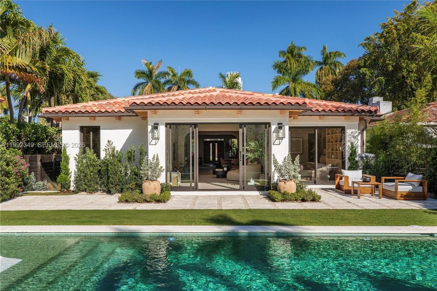 Welcome to 4430 Royal Palm Avenue, a fully reimagined Spanish Mediterranean residence, rebuilt from the studs to embody modern organic living.

Behind its classic façade lies an entirely new structure, including a new roof, foundation, impact windows, electrical, copper plumbing, mechanical systems, and underground drainage — offering the charm of a historic home with the performance of new construction.

The design is rooted in wabi-sabi and modern Mediterranean restraint, where natural materials and quiet textures take center stage. Interiors feature a curated palette of white oak, limewash, microcement, and cristallo travertine. Warm, ambient lighting softens the palette and enhances the home’s natural tones. Finishes include fixtures and appliances by Kohler, Miele, Monogram, and Toto, along with integrated smart lighting by Brilliant.

Designed for seamless indoor–outdoor living, the home offers uninterrupted sightlines from entry to garden, filling the space with natural light and a sense of calm flow.

Outdoors, Mediterranean landscaping frames a private, resort-like setting with olive and cypress trees, bougainvillea, and silver buttonwoods. Clay and limestone pavers lead to a generous pool with sun shelf and expansive lounge areas, a modern organic Mediterranean oasis in the heart of Miami Beach.