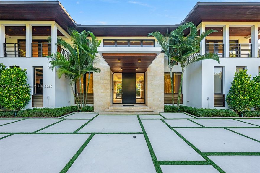 Modern elegance meets timeless sophistication in the heart of High Pines! Built in 2020 on a rare 12,500 SF corner lot, this stunning 7,564 total SF estate offers 5 bedrooms, 6 baths, and an impeccable blend of style and function. Thoughtfully designed with refined architectural details, the home features a private elevator, wine cellar, executive office, generator, striking Koi pond & outdoor oasis with pool, summer kitchen & covered patio. Expansive living spaces with floor-to-ceiling glass doors and soaring ceilings create seamless indoor-outdoor flow, while multiple balconies offer serene views. Every inch showcases exquisite craftsmanship and custom finishes. Perfectly situated on one of High Pines’ most coveted streets—just moments from South Miami, Coral Gables, and Coconut Grove