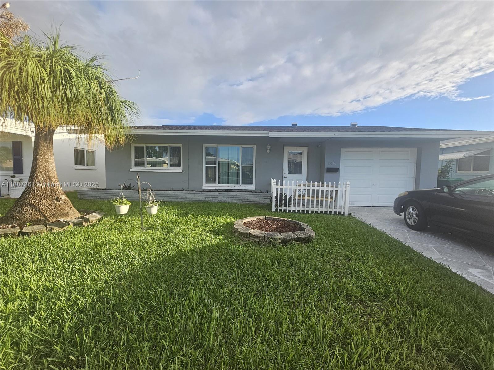 Welcome to Mainland 6, a 55+ managed community conveniently located near the Turnpike, I-95, shopping, dining, and community amenities. This well-maintained home shows pride of ownership with two open living areas, granite countertops, real wood traditional-style cabinets with hardware, undermount sink, and a one-of-a-kind fenced artificial turf yard surrounded by tropical landscaping—perfect for entertaining or walking your dog. Additional highlights include a screened patio, newer shingle roof (2016/2017), AC (2015), stove and refrigerator approx. 4 years old, laminate wood and tile flooring, new blinds, storm shutters, and an extended one-car garage. The community offers two pools, a clubhouse, scheduled activities, low HOA of just $114 quarterly.