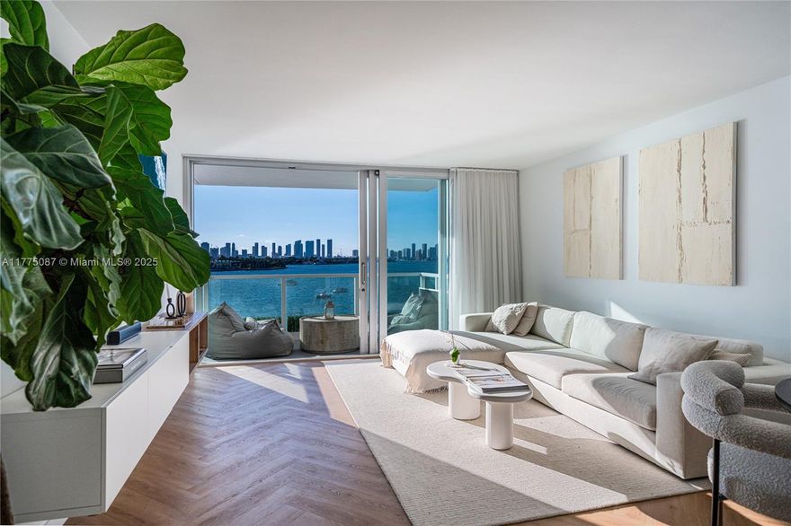 Indulge in this newly renovated, fully furnished one-bedroom apartment spanning over 850 square feet of living space. Experience the new south of fifth in West Avenue, luxury at its finest in this fully renovated Mirador 1000 residence. Revel in stunning water views and breathtaking sunsets. With stylish furnishings and modern amenities, including a state-of-the-art kitchen and deluxe finishes, every detail exudes elegance. Enjoy resort-style living with a pool deck, gym, and hot tub. Situated in the sought-after West Avenue neighborhood, you're steps away from Whole Foods, Walgreens, Sunset Harbor and eclectic dining options. Don't miss out on this lease opportunity for coastal living at its best.