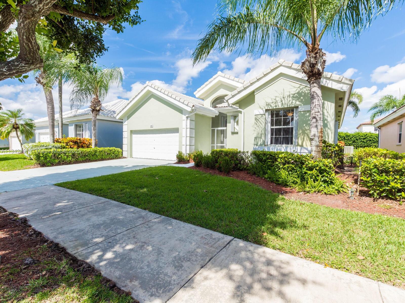 This 3 bed 2 bath single home is in the sought-after Keys Gate-North Gate gated community in Homestead. Enjoy peace of mind in a secure, quiet neighborhood and access to resort-style amenities. The home is spacious, 3 bedrooms with ample closet space, 2 full baths, and a well-appointed kitchen and ample double garage plus driveway to park up to 6 cars if needed. The large living room and private patio offer relaxing spaces. The community is close to the Florida Keys, major hospitals, great schools, and expressways. Ideal for those seeking a serene, secure, and resort-like lifestyle. Contact us to schedule a viewing!