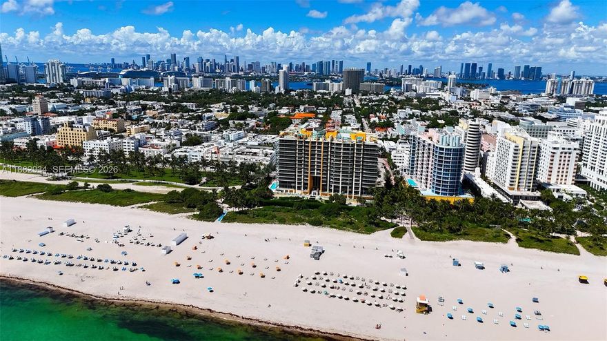 Designer Oceanfront Residence at Il Villaggio — Rare 1,370 SF Luxury 2 Bedroom Condo on Ocean Drive in Miami Beach. Welcome at IL VILLAGGIO 811, one of Miami Beach’s most coveted addresses. This masterfully reimagined 1 Bedroom + Office/Guest Suite, 2 Bathroom home spans 1,370 SF and features a rare, fully gut-renovated floor plan. Thoughtfully designed with bespoke finishes, it seamlessly blends modern sophistication and timeless elegance. Private elevator entry opens to a sleek open layout with abundant natural light, spa-inspired bathrooms, and two west-facing balconies showcasing breathtaking skyline views and unforgettable sunsets. Il Villaggio offers 5-star amenities, including Private Beach Service, a brand-new Fitness Center, Pool, Spa, 24Hr Concierge, Valet, and state-of-the-art Security. Ideally located on world-famous Ocean Drive, steps from fine dining, luxury shopping, and the white sands of Miami Beach.
