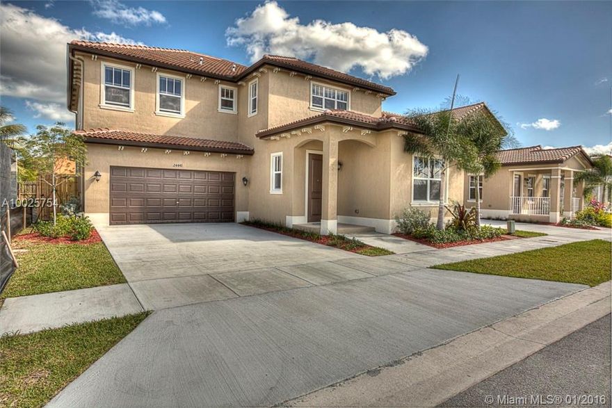 BRAND NEW HOUSE NEVER OCCUPIED......Beautiful huge new single family home, two stories, tile floors throughout first floor and bathrooms, carpet in the second floor. Kitchen with granite counter top and wood cabinets; new dryer and washer, a big  patio with pavers, one bedroom and one and a half bathroom in the first floor, huge master bedroom with huge two walking closets. Very close to Turnpike, shopping and great schools. Owner requires one month in advance and two months as security deposit.