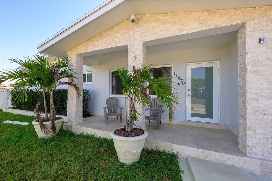 This 4-bed, 4-bath single-family home in Miami offers a turn-key "2026 Transformation". Spanning 1,535 square feet of living space on an 8,400 square foot lot, the property features a brand-new kitchen with quartz countertops and premium appliances, designer bathrooms for every bedroom, and laminate flooring throughout. Its outdoor space is designed as a private resort, complete with a 15x30 concrete pool, a summer kitchen, and a deep covered terrace, as well as a fenced side yard with room for an RV or boat. For investors or multi-generational families, the home includes a separate, currently rented efficiency unit providing immediate cash flow. Infrastructure highlights include a 2019 roof equipped with solar panels, brand-new impact windows and doors, and updated electrical panels.it remains a notable . NO HOA fees in a great neighborhood.