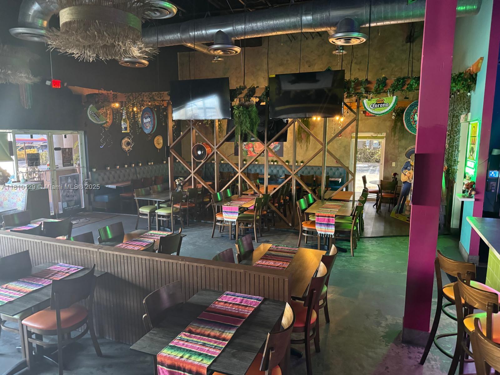 Located in a very busy shopping center in Kendall drive, this Mexican Restaurant has a very loyal customers, Tables inside and outside, don't miss this opportunity to aquire this very successfull gold mine!