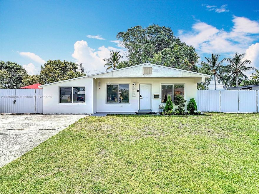 This fully remodeled, 3 bedroom and 2 bathroom turnkey home is ready for you and your family to move in! The renovated kitchen features granite countertops, stainless steel appliances and LED lighting. This modern home was completely redone just a few years ago from top to bottom, including the A/C, floors, bathrooms, electric and plumbing. The large backyard is set up for entertaining and has plenty of room for a pool. The fenced in yard is ready for your pets to enjoy and a perfect place to host a party!

Conveniently located close to the Hard Rock Stadium. This home is great for short term rentals. The front and rear can be rented separately on AirBnB. Being close to the major highways, it's also in an excellent location for your daily commute in any direction!