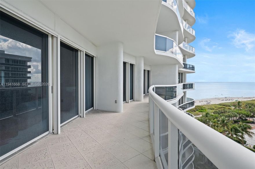 Ocean front, luxury living at its best! Newly renovated and bright  2 bedroom, 2.5 bath in Majestic Towers, located in Bal Harbour.   Offers magnificent southeast facing ocean and city views from its expansive wrap around terrace. Enjoy both sunrise and sunset.  Extensive amenities include 24 hr valet, concierge, pool and beach service, restaurant, spa, gym, tennis court, half basketball court, card room, billiard room, party room and private elevators.  Across the street from world renowned Bal Harbour shops and walking distance to many restaurants and shopping in Surfside and Bay Harbor.