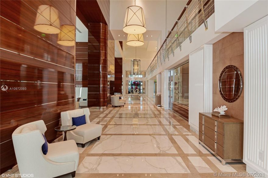 Upon arriving at Chateau Beach the difference is clear. The curves of contemporary architecture echo the undulating waves of the nearby sea.84 exquisite residences with expansive balconies overlook  the Atlantic Ocean.Lush landscaping lines a private driveway that ascends to an elevated lobby entrance.In your Residence, walls of windows defines the living area and Bedrooms offering mesmerizing  views towards the Atlantic Ocean. Residence features 4 Beds + 6.5 Baths + Service/Maid/Guest room, an open kitchen with new countertops with panoramic views toward the ocean, fully automated Creston panels in several areas of the residence to control the lights, window treatments and music. In addition, dropped ceiling with recess led light strips in great room as well as the master Bedroom.