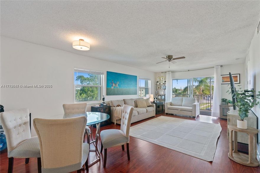 Bright 3rd-floor corner apartment featuring 2 bedrooms, 2 bathrooms, and a master walk-in closet. Impact Windows (hurricane proof). Spacious terrace and floating floors throughout. Conveniently located near pharmacies, restaurants, and shopping centers. Just 3 minutes from North Palm Beach Country Club with golf, tennis, and dining. Close to Anchorage Park and 12 minutes to Juno Beach and Jupiter Dog Beach. NO AGE RESTRICTIONS & PET-FRIENDLY