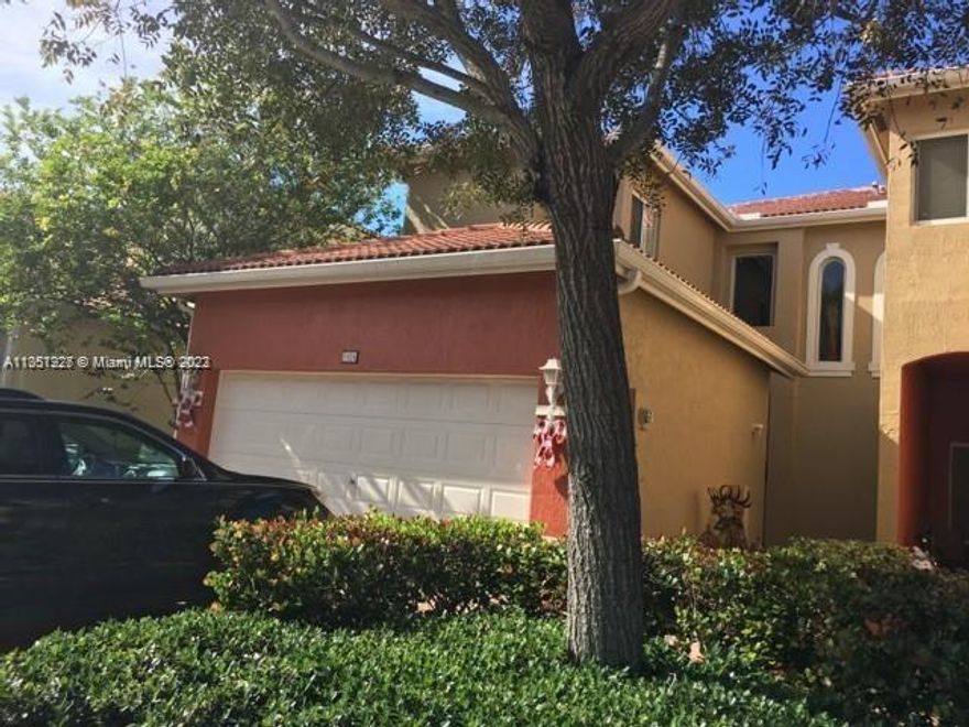 Large unit with attached two car garage in Arbor Park @ Keys Gate Community. Great lake views from family room and the owner's bedroom balcony. Property features carpet and tile floors. Abundance of kitchen cabinets. Impact windows upstairs and shutters downstairs. Secured gated community. Lots of amenities such as pool, lake front picnic area, kids playground. U-verse, internet and in-home alarm monitoring included in maintenance fee.