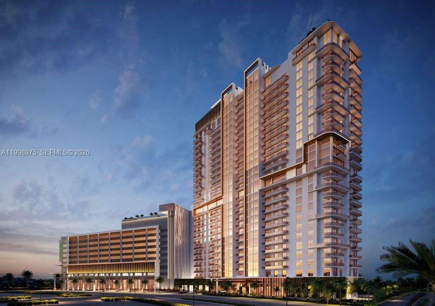 Shoma Bay is an elevated 24 story residential landmark featuring 333 condominium residences, thoughtfully conceived as a refined expression of modern luxury living.
Its architecture blends a timeless Art Deco influence with a sophisticated contemporary façade, creating a striking presence in North Bay Village.
The development offers a curated, resort style amenity collection designed to elevate everyday living, including a serene Zen Garden, private wine cellar, cigar lounge, gourmet dining spaces, residents’ social lounge, state of the art fitness and wellness center, spa inspired treatment areas, resort style swimming pool with sun deck, co working and business lounge, children’s play area, pet friendly amenities, concierge services, and dedicated conveniences such as a grocery delivery room and secure package management.
Perfectly positioned just moments from the vibrancy of Miami while maintaining a sense of exclusivity and calm, Shoma Bay redefines luxury living as a fully integrated lifestyle where wellness, work, leisure, and community coexist seamlessly.