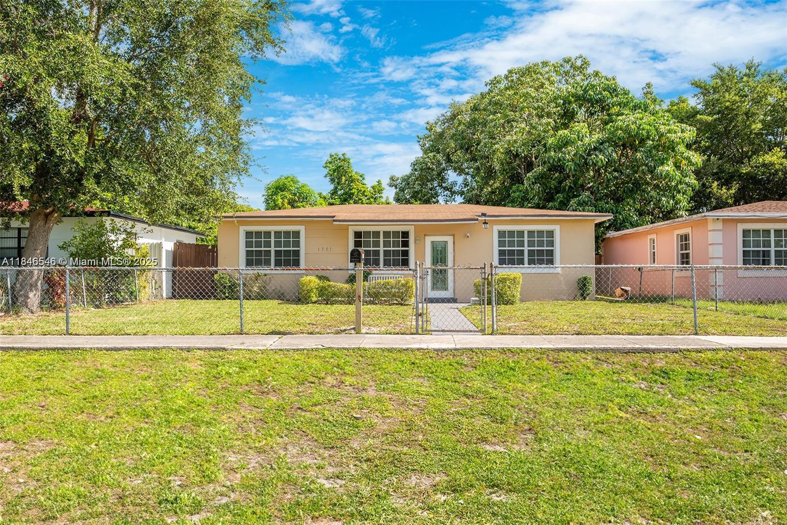 Spacious, 3-bedroom, 2-bath single-family home in the heart of North Miami Beach! Freshly painted with tile flooring throughout, washer/dryer in unit, large fenced yard perfect for gatherings. Quick access to major highways, shops, schools, and public transportation. Equal housing opportunity welcome. Showing by appointment only. Please TEXT listing agent to schedule appointment. Move-in ready!