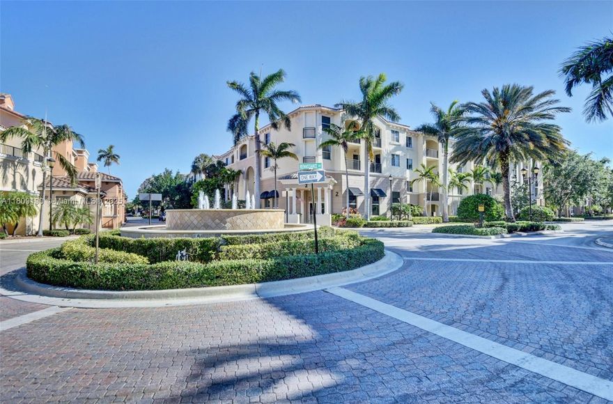 Investors welcome, unit is Tenant Occupied thru Feb 2026. Experience luxury living in this beautifully designed 2-bedroom, 2-bath condo located in the sought-after San Raphael at Renaissance Commons. This split-bedroom floor plan offers both privacy and functionality, featuring a modern kitchen with stainless steel appliances, wood cabinetry, and granite countertops. Enjoy peaceful mornings or relaxing evenings on your private balcony overlooking a serene courtyard with a tranquil water fountain. Both bathrooms offer dual sinks, adding a touch of convenience and elegance. Walk to an array of restaurants, cafes, and shops just steps from your front door—resort-style living in the heart of it all!