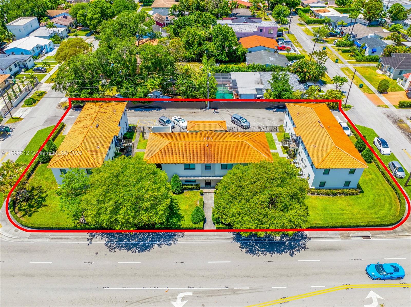 A premier multifamily property epitomizing the pinnacle of rental living in one of the most
desirable communities of Dade County. This exceptional offering comprises 12 meticulously maintained two
bedroom, one-bath units, nestled within a building that spans a generous living area of 10,841 sq ft on a
sprawling lot size of 25,466 sq ft. Built in 1947 and comprehensively renovated five years ago in 2019, the
property showcases modern amenities including impact windows and central AC across all units, ensuring both
comfort and safety for its tenants.