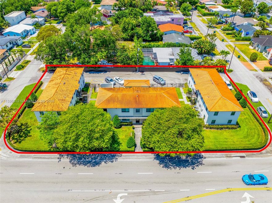 A premier multifamily property epitomizing the pinnacle of rental living in one of the most
 desirable communities of Dade County. This exceptional offering comprises 12 meticulously maintained two
bedroom, one-bath units, nestled within a building that spans a generous living area of 10,841 sq ft on a
 sprawling lot size of 25,466 sq ft. Built in 1947 and comprehensively renovated five years ago in 2019, the
 property showcases modern amenities including impact windows and central AC across all units, ensuring both
 comfort and safety for its tenants.