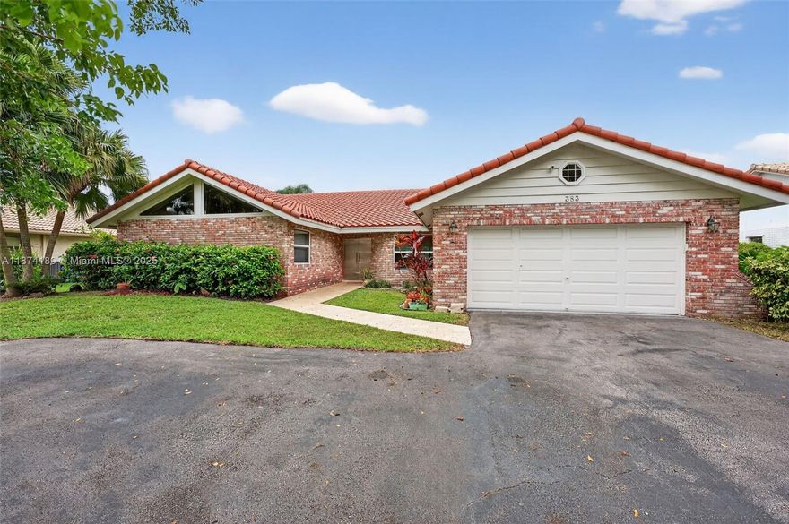 Welcome to this spacious 4-bedroom, 2 1/2-bathroom home located in Coral Springs FL.  All NEW ROOF, SOLAR PANELS, WATER HEATER, and POOL PUMP!  Impact windows and doors with custom stainless steel door. This property features a large open floor plan with plenty of natural light, perfect for entertaining and relaxing. This midcentury modern kitchen is equipped with stainless steel appliances, oversized island and ample cabinet space. The master bedroom boasts his and hers walk-in closet and en-suite bathroom. Enjoy the beautiful backyard, with mature fruit trees and bring your kayaks for sailing on the lake. This home is situated in a desirable neighborhood with great schools and amenities nearby. Don't miss the opportunity to make this your dream home!