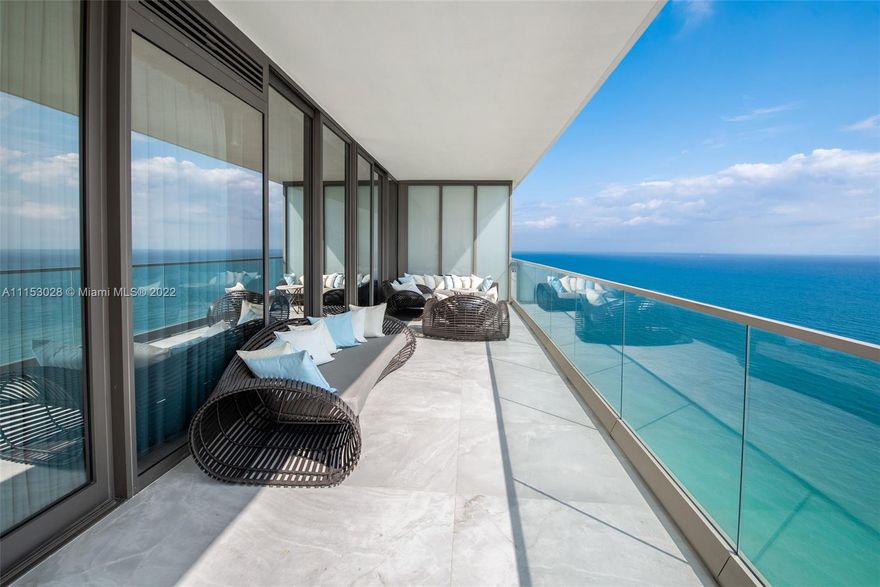 Welcome to the exquisite, beachfront Residences by Armani Casa. This stunning property features 3 Bedrooms & 3.5 Baths + Den/Office with 2 oversized Balconies with floor-to-ceiling windows. Modern and luxurious European kitchen with Sub-Zero and Wolf appliances + stone countertop. Gorgeous direct ocean views with an incredible summer kitchen provides an entertainer’s delight along with Lutron and integrated sound system. Upscale amenities include: valet, spa, pool and beach service, restaurant, bar, fitness center, and many more. Come enjoy luxury.