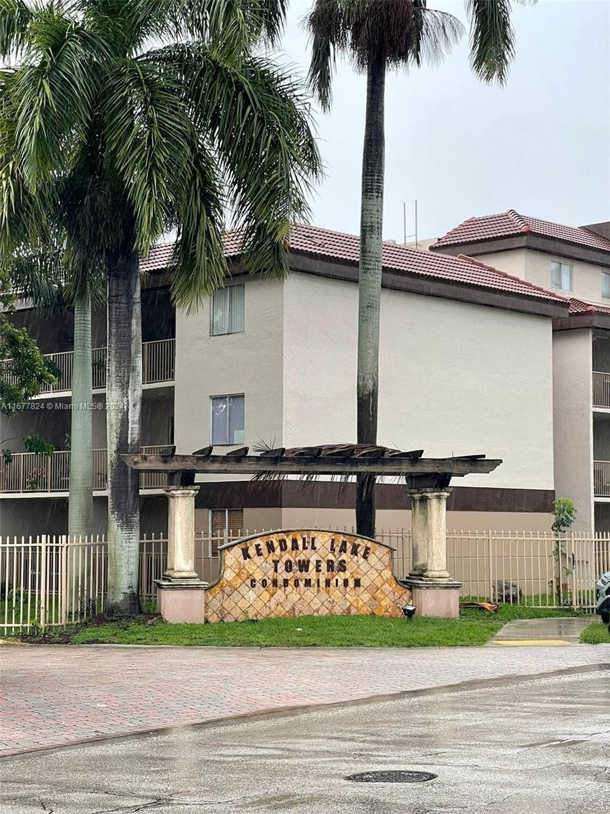 WELCOME TO KENDALL LAKE TOWERS CONDO, COZY 2 BEDROOM, 2 BATHROOM UNIT CENTRALLY LOCATED. WASHER/DRYER IN UNIT, TILED FLOORS, AND BEAUTIFUL BATHROOM. PROPERTY IS BEING RENTED AT $2,100.00 A MONTH - LEASE TERMINATES NOVEMBER 25TH, 2025.